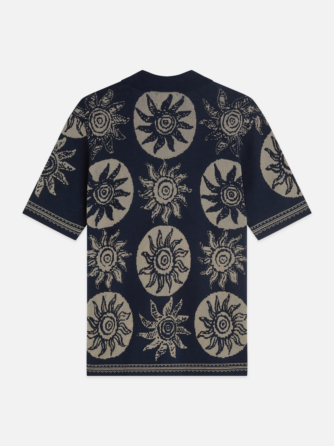 Jacquard Knit Short Sleeve Shirt