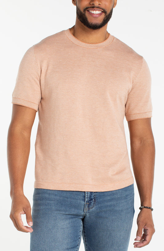 Sweater Knit Crew Neck Tee