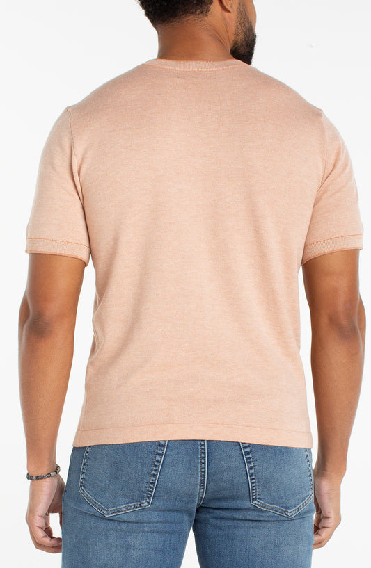 Sweater Knit Crew Neck Tee