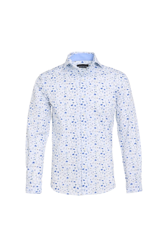 Floral Dobby Roll Collar Shirt