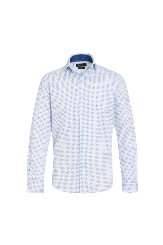 Geo Circle Dobby Roll Collar Shirt