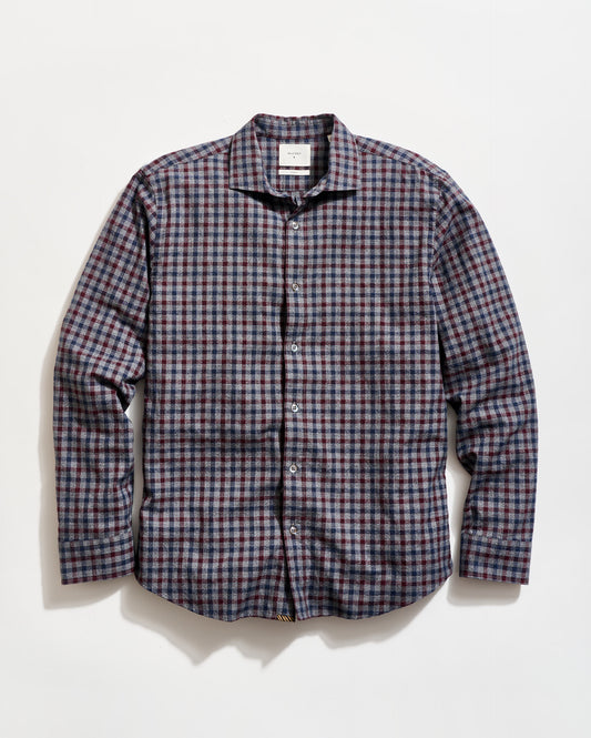 Melange Plaid Hutcheson Sport Shirt - Navy/Multi