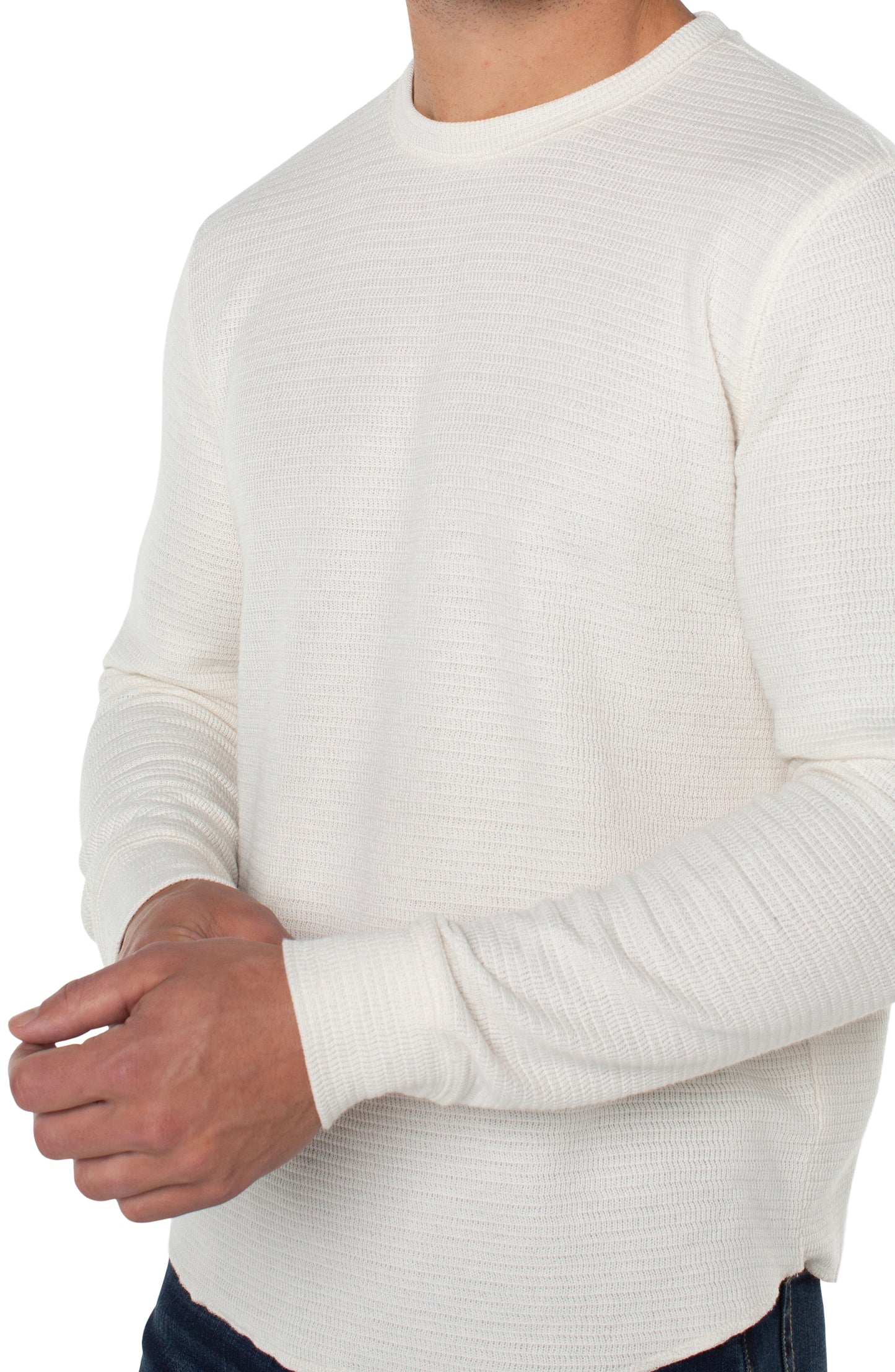 Long Sleeve Crew Neck - Cream