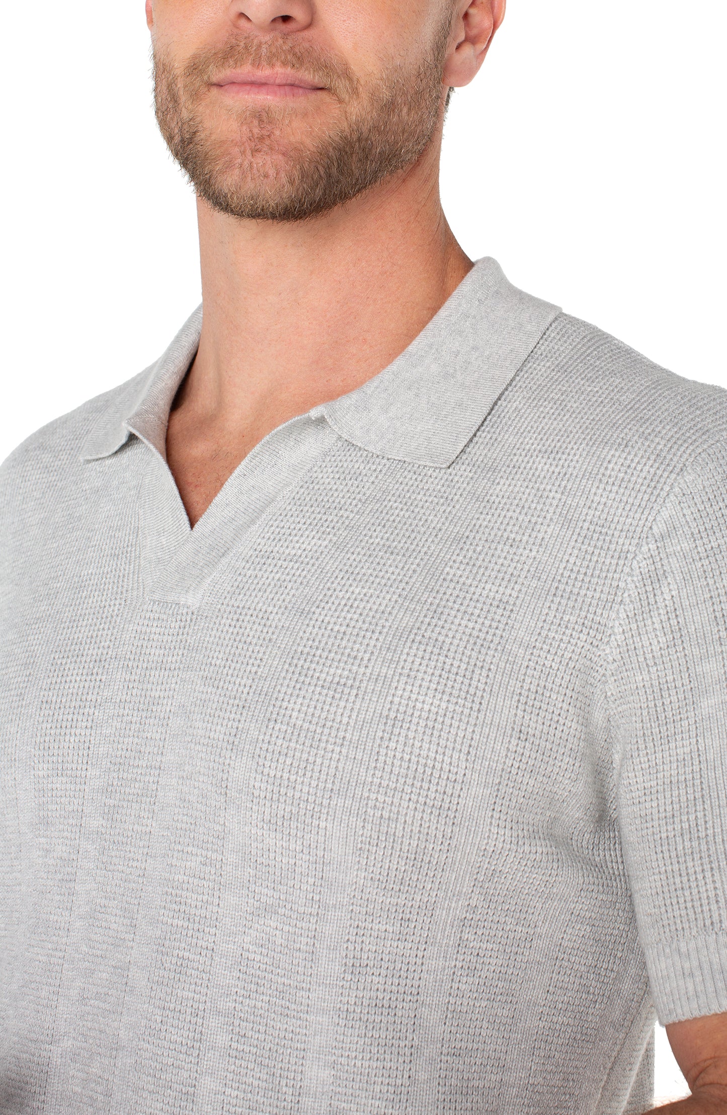 Short Sleeve Johnny Collar Sweater Polo