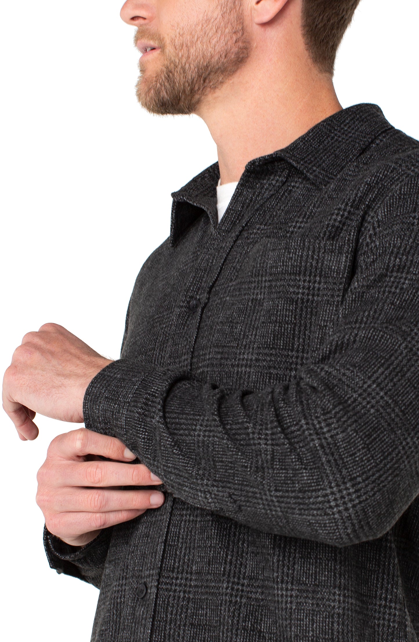 Knit L/S Button Up Shirt