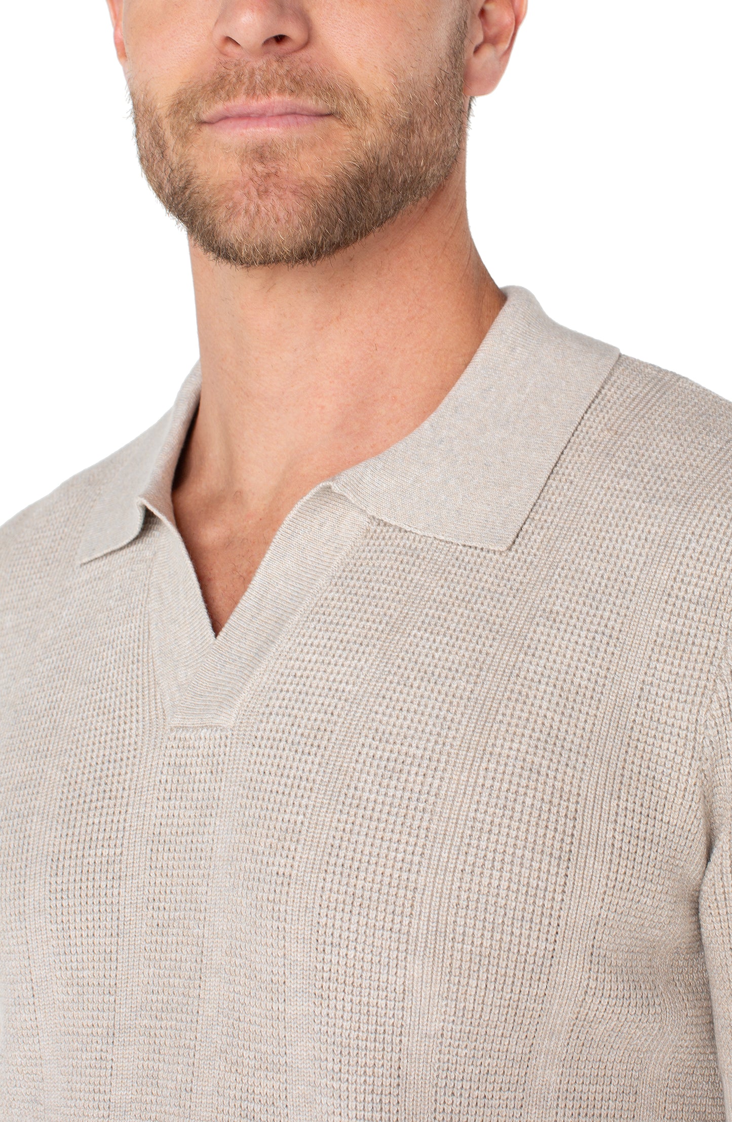 Short Sleeve Johnny Collar Sweater Polo
