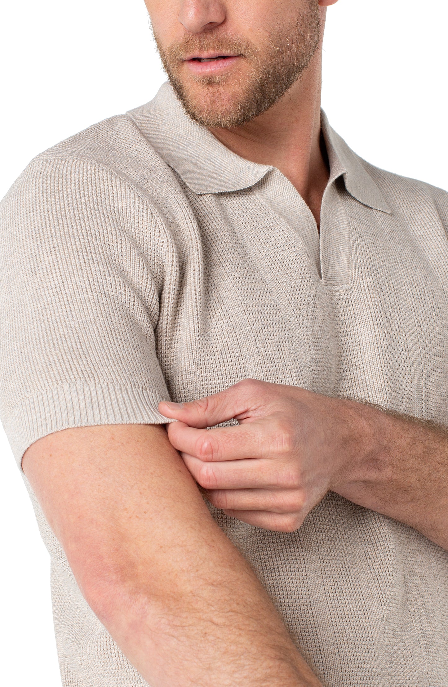 Short Sleeve Johnny Collar Sweater Polo