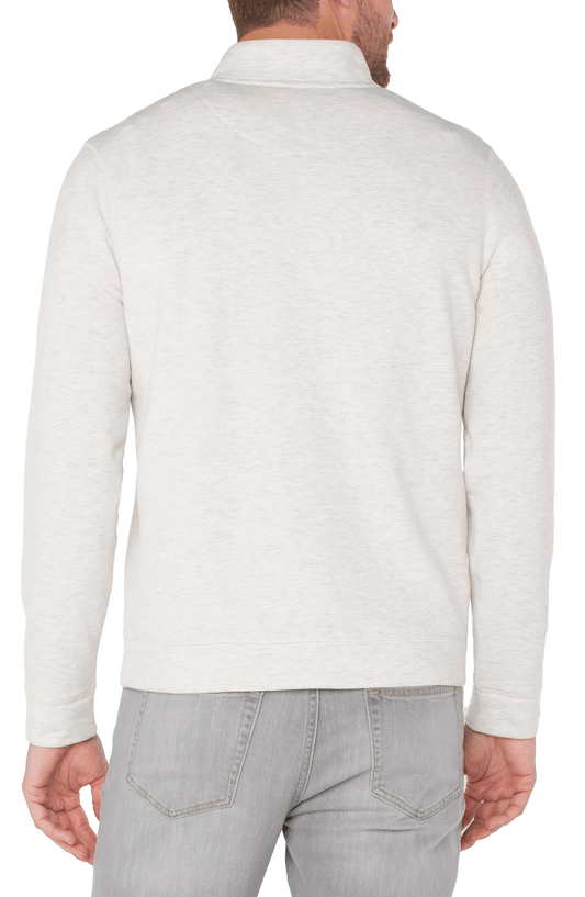 Mock Neck Button Placket Pullover
