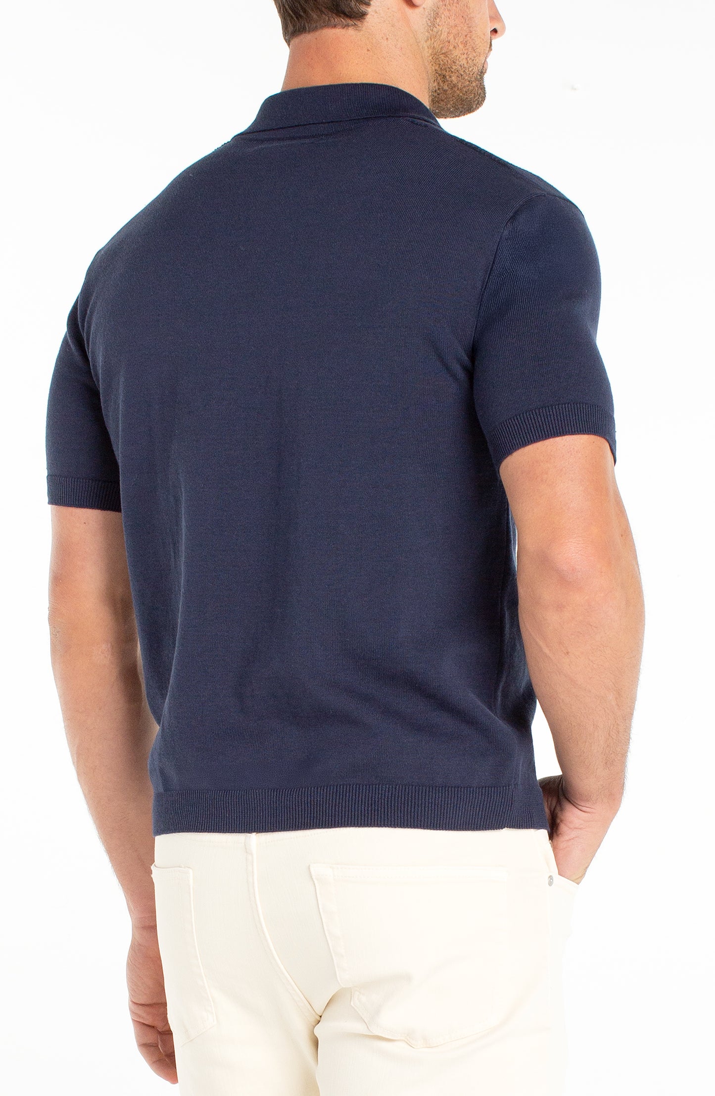 Cotton Sweater Knit Polo