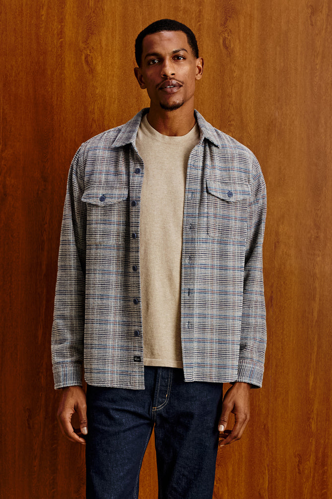 Warren Textured Overshirt – Oat Meridian Chenille