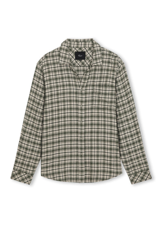 Lennox Brushed Plaid Shirt – Birch Forest