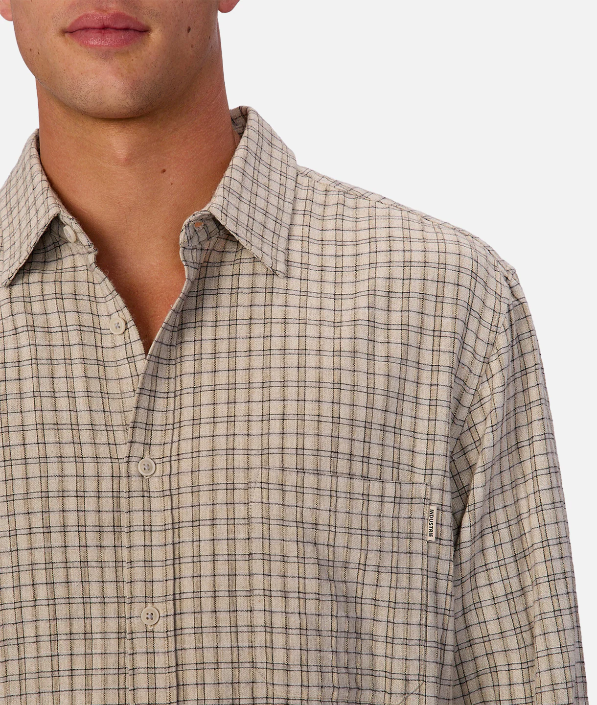 Beaufort Long Sleeve Shirt - Stone/Taupe