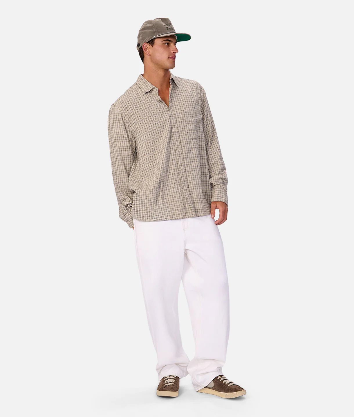 Beaufort Long Sleeve Shirt - Stone/Taupe