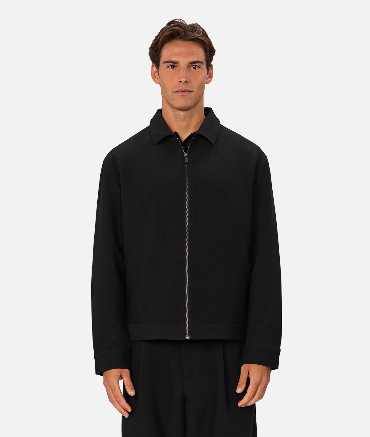 Lightweight Lusso Bomber Jacket - Black