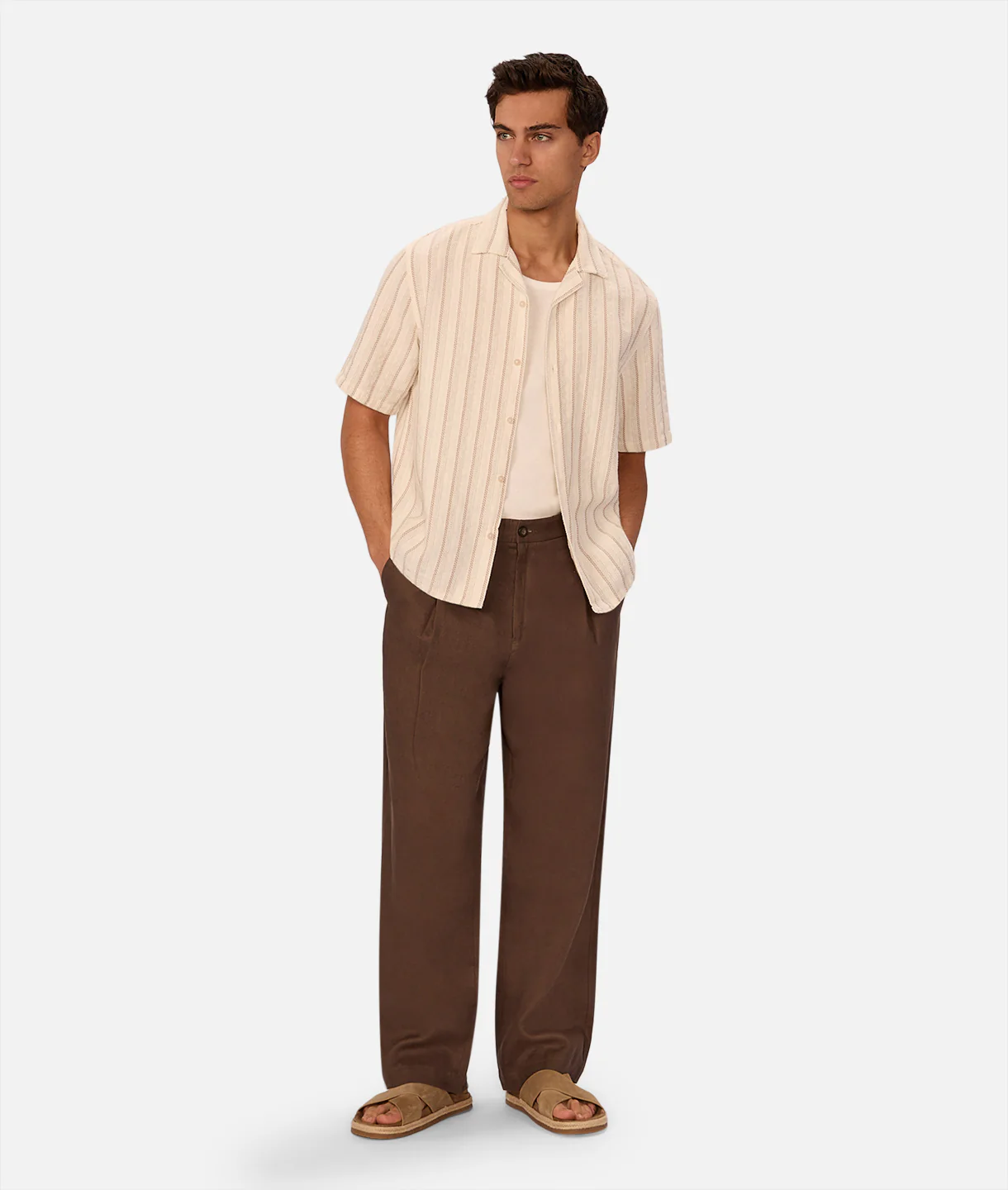 Miramar Textured Stripe Short Sleeve Shirt