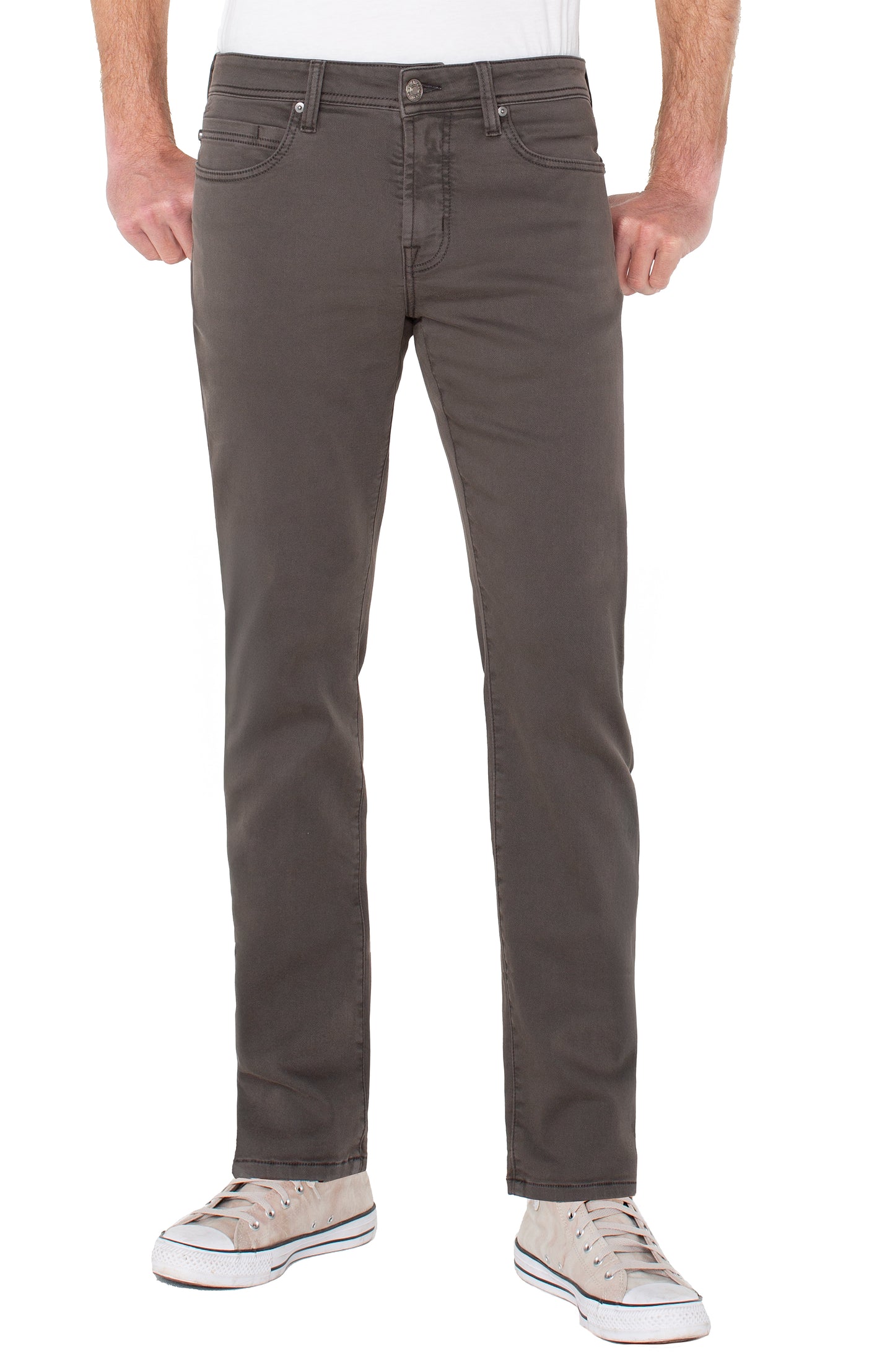 Kingston Modern Straight Twill Pants – Deep Earth